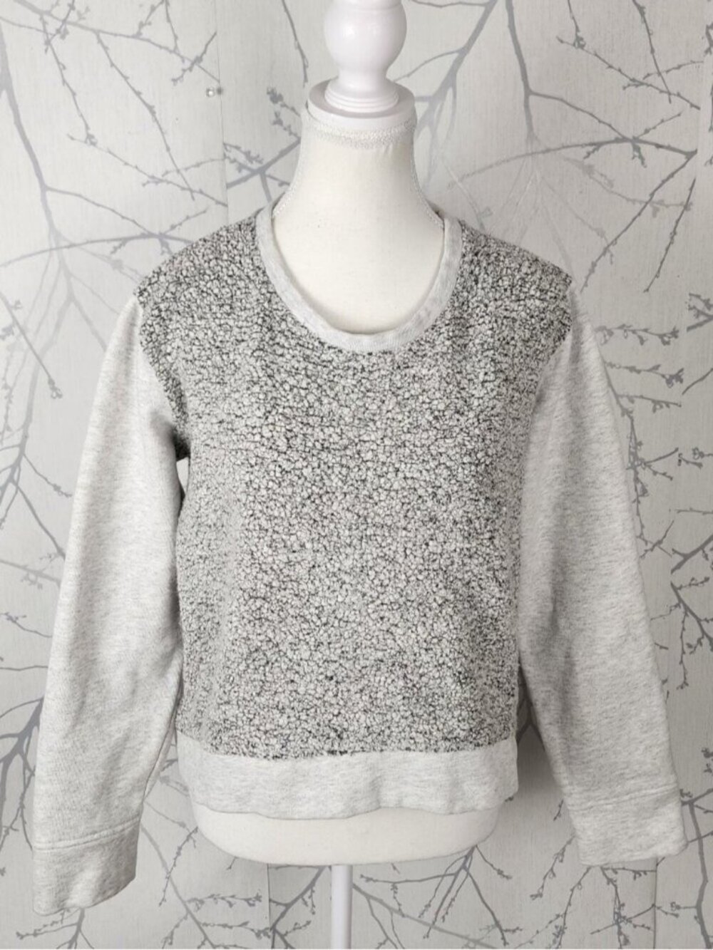 Athleta Wool Blend Textured Front Pacific Sweatshirt